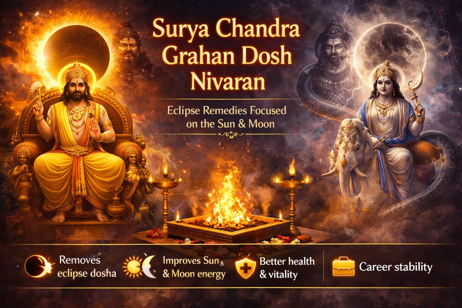 🌞🌙 सूर्य–चंद्र ग्रहण दोष पूजा | Surya Chandra Grahan Dosh Puja 🔮