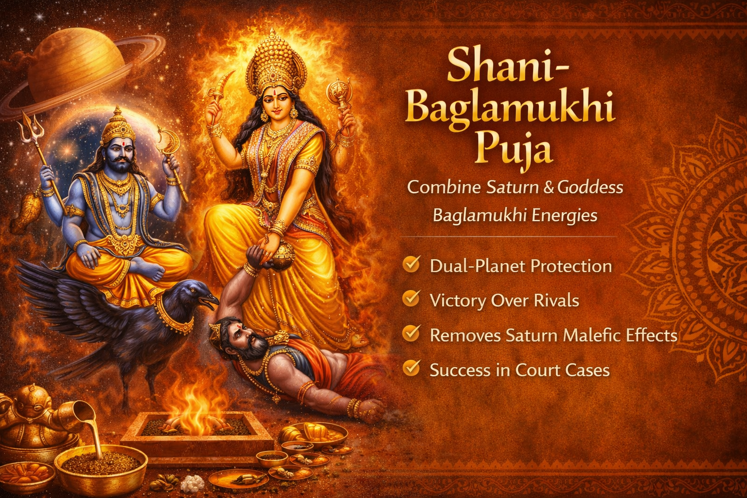 🪐🔱 शनि बगलामुखी पूजा | Shani Baglamukhi Puja 🔮